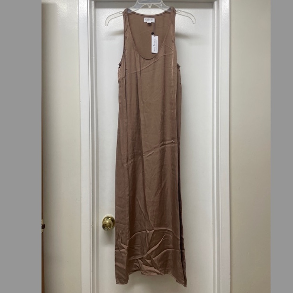 NWT Velvet Graham & Spencer Satiny Tank Midi Maxi Dress